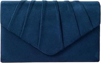 Clutch Purse Evening Bag for Women Evening Wedding Party Velvet Suede Pleated Handbag