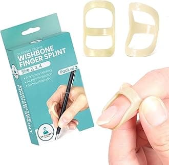 Dr. Clarke's OriginalWishbone Finger Splints - Size 12, 13, 14 - 3 Pack - Finger Splint, Thumb Splint, Trigger Finger Splint For Thumb, Middle, Pinky or Ring Finger - Finger Hand Brace for Arthritis,