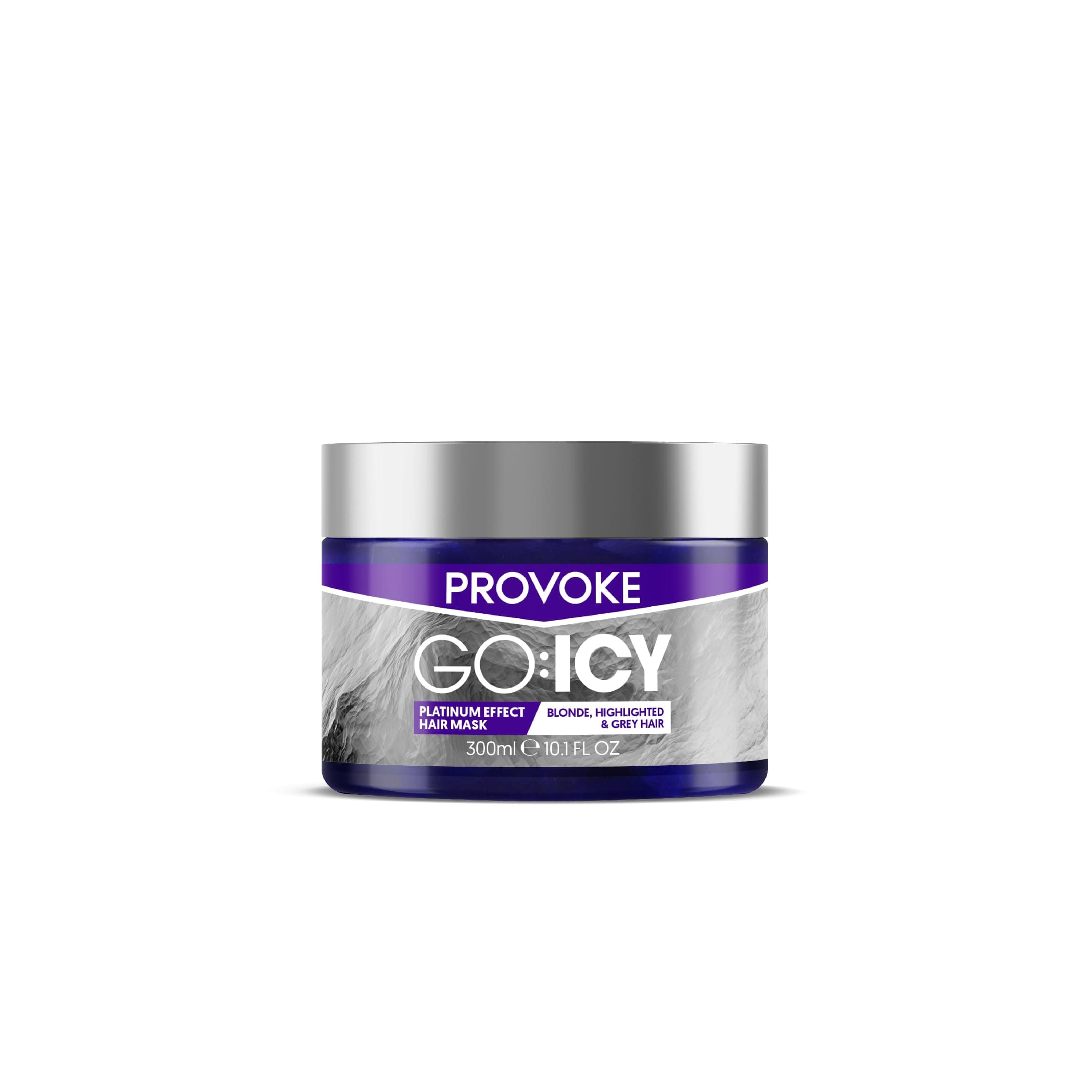 PROVOKE Go Icy Intensive Toning Hair Mask 300 ml Intensely Brightens Blonde, White and Grey Hair for An Extra Bright Icy Platinum Effect