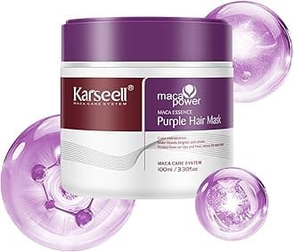 - Karseell 3.38floz 100ml Purple Hair Mask Professional Neutralizes Brass & Yellow Tones For Blonde Silver Gray Highlighted Hair