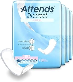 AttendsDiscreet Incontinence Care Women's Panty Liners, 6" long, 672 Count