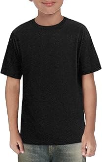 Boys Short Sleeve Shirts Kids Summer Crewneck T-Shirts Casual Tops Tees 5-14 Years