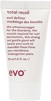 evo Total Recoil Curl Definer - Strong Hold Defining Cream - Enhances Natural Curl Pattern & Reduces Frizz - Humidity Control - Travel Size, 30ml / 1.01fl.oz