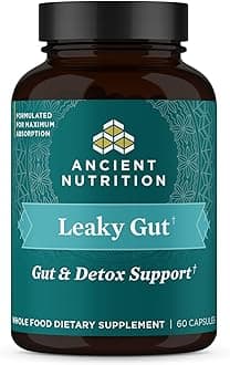 Gut Health Supplement Leaky Gut Capsules, 60ctFormulated with Licorice Root, Astragalus, Marshmallow, and L-Glutamine, Gluten Free, Paleo and Keto Friendly, 60 Ct