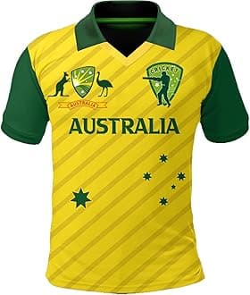 Cricket T-Shirt Sports Jersey Top – Men Women Unisex Short Sleeve Cricket Shirt for Australia India Pakistan England Afghanistan Sri Lanka Breathable Lightweight Sportswear