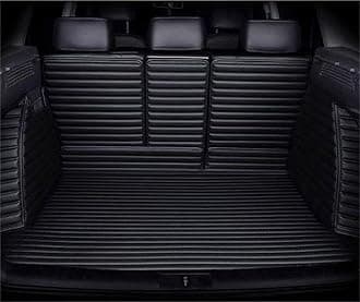 Car Trunk Mats for Toyota FJ Cruiser 2007-2016,All Weather Stripe Pu Leather Full Coverage Cargo Liners with Backrest Mat Protection Black