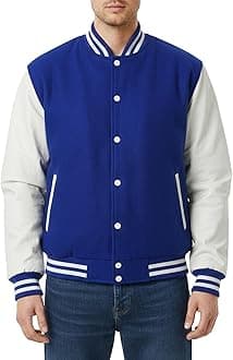 EASTIFIED Mens Hotline Miami Varsity Letterman Fashion Wool Bomber Slim Fit Casual Warm Boys College Baseball Jacket