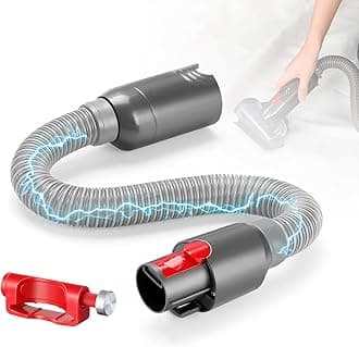 LANMU Upgraded Extension Hose with Electrical Connection Compatible with Dyson V7 V8 V10 V11 Cordless Vacuum Motorized & Non-motorized Attachments,Trigger Lock 35" Flexible Vacuum Hose Attachments