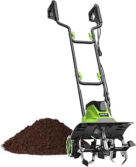 STEELITE 14-Inch Corded Electric Tiller, 10 Amp Powerful Garden Cultivator for Soil Preparation and Landscaping – Lightweight, Durable, and Easy to Use