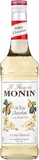 MONIN Premium White Chocolate Syrup 700ml for Coffee and Cocktails. Vegan-Friendly, Allergen-Free, 100% Natural Flavours and Colourings
