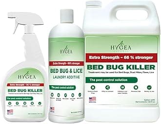 Extra Strength Bed Bug & Lice Elimination Trio - Includes Extra Strength 24 oz Lice & Bed Bug Spray, 32 oz Lice & Bed Bug Laundry Additive, & 128 oz Spray Refill