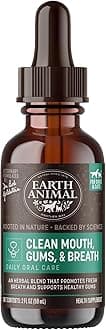 Earth Animal Apothecary Liquid Supplement - Clean Mouth, Gums & Breath Herbal Remedies for Dogs & Cats - 2 fl oz
