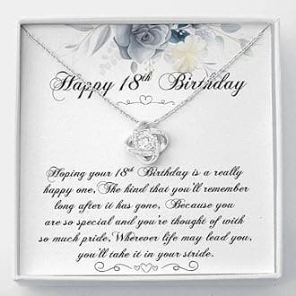 925 Sterling Silver Daughter Pendant, 18th Birthday Knot Necklace For Girl, 18 Year Old Jewellery