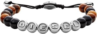 Diesel Men's Semi precious, beads or Stainless Steel with lobster hook or slider closure bracelet