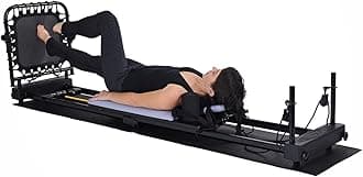 Stamina AeroPilates Reformer 4420 Folding Pilates Reformer Machine for Total Body Training, 300 lb Capacity