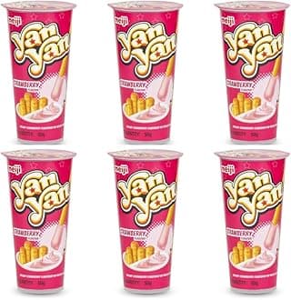 Yan Yan Biscuits (Pack Of 6, Strawberry),Refined Wheat Flour,Milk Solids,50 Gram