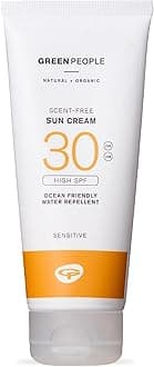 – Green People Scent Free Sun Cream SPF30 - Travel Size Sunscreen - For Sensitive Skin & Prickly Heat - Reef Safe & Cruelty Free, 100ml