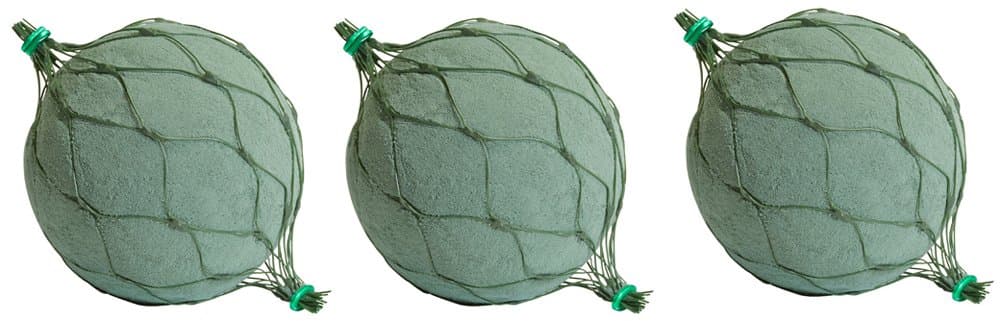 Oasis 3-inch Netted Floral Foam Sphere - (3) Pack