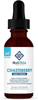 NuEthix Formulations Chasteberry Double Strength 50mg, May Help Balance Estrogen Dominance and May Help Support Menstrual Cycle, 60 Servings