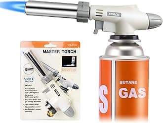 Butane Torch, Professional Culinary Torch with Safety Lock & Adjustable Flame for Cooking Crème Brulee Soldering Baking