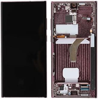 6.8" Original for Samsung S22 Ultra Touch Screen Display Digitizer S22Ultra 5G S908E S908E/DS S908U S908W S908B/DS LCD Screen Replacement (with red Frame and Back Cover)