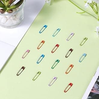 120 Pcs 19mm Safety Pins - Mini Metal Pins for Art Craft Sewing Jewelry Making (Colored)