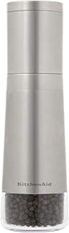 Stainless Steel Filled Pepper Grinder, 8 Inch