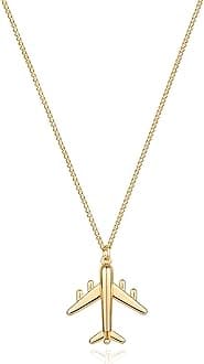 Gold Pendant Necklace for Women 14K Gold Plated Dainty Gold Necklace Simple Delicate Jewelry