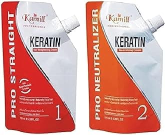 Kamill Keratin Pro-Straightening Cream And Pro-Neutralizer Kit With Kera-Protein Complex ( 150 ml each )