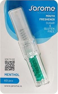 Jarome Mouth Freshner - Menthol - 60 Pieces Gluten Free, Plant-Based, Sugar-Free, Made in France
