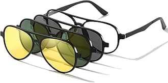 Aviator Polarized Magnetic Clip on Sunglasses for Eyeglasses Men UV Protection Anti Glare Driving Retro Glasses 3Pcs