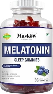 Melatonin 5 mg Sleep Gummies | Muscle Recovery & Nerve Relaxation | Helps You Sleep Soundly | Wake Up Fresh & Energetic | 30 Gummies(Pack of 1)