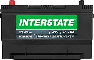 Interstate Batteries Automotive Battery 12V 68Ah (Group Size 65) 750CCA SLI AGM Auto Battery Replacement for Cars, SUVs, Sedans, Trucks (MTX-65)