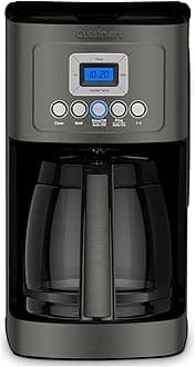 Cuisinart 14-Cup Coffee Maker, Programmable PerfecTemp Glass Carafe Coffee Machine with 1-4 Cup Setting, Brew Strength Control and Pause, Stainless Steel, DCC-3200BKSNAS, Black