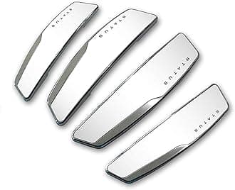 STATUS 4Pcs High Glossy Slim Door Edge Guards Bumper Protector Trim Guard Sticker Molding for Motors Auto Vehicle (White)