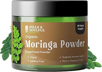 100% Pure Organic Moringa Powder | Drumstick Leaf powder | Natural Multi-vitamin | Good for Skin and Hair | Good For Digestion, Energy, Immunity, Weight Management For Men And Women