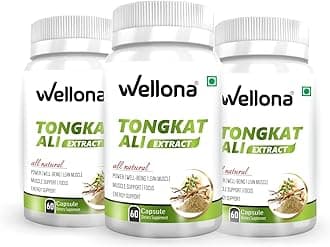 Wellona Tongkat Ali Longjack Root Extract Herbal Supplement For Enhanced Vitality, Stamina, Performance and Stress tolerance 60 Capsules - (PACK OF 3)