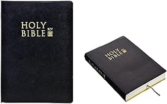 Holy Bible King James KJV with Black Leatherette Cover. Christian & Catholic New & Old Testament Classic Thumb Index Standard Size. Add Tabs to The Large Print Pages Set.