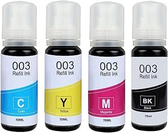 Refill Ink for Epson 003 Ink for L3110, L3150, L3250, L3252 L3101, L3210, L3215, L3216, L3151, L3152, L3156, L5190 – Epson Ink Bottle 003