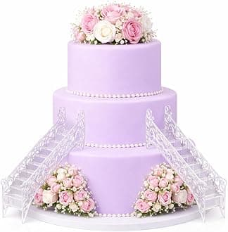 2 Pack Elegant Crystal Tiered Wedding Cake Step Decoration Stair
