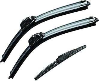 MOTIUM Premium All-Season Windshield Wiper Blades for Mazda CX-5 2013-2016, Hyundai Santa Fe 2007-2012, 2 front and 1 rear (pack of 3) (24"+18"+14")