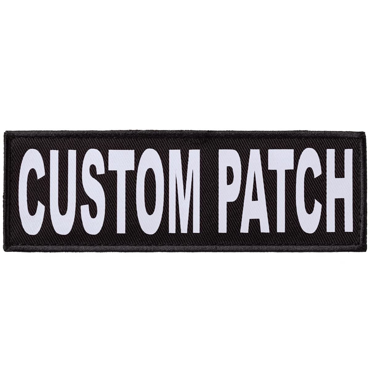 Custom Bright White Text Patch for Vest Harness Or Collar Customizable Text Personalized Patches with Hook Backing Name Service Dog in Training Emotional Support (1 Patch) - 1.5" x 4"
