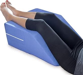DMI Ortho Bed Wedge Supportive Foam Leg Rest Cushion Pillow for Elevating Legs, Improving Circulation and Reducing Back Pain, Blue