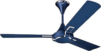 V-Guard Exado Pro AS High Speed Ceiling Fan For Home | BEE 1 Star Rating | 400 RPM | Dust Repellent Technology | Easy to Clean| (Riband Blue),1.2 Meter