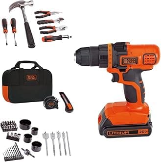 20V MAX 68-Piece Cordless Drill and Home Tool Project Kit with Tool Storage Bag (LDX120PK)