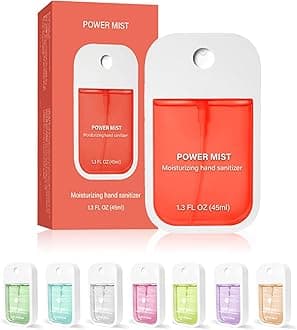 Power Mist Pocket Hand Sanitizer Spray Travel Size, No Alcohol Smell, 500+ Sprays Hydrating Hand Sanitizer, Non-sticky 1.7 FL OZ (Watermelon)