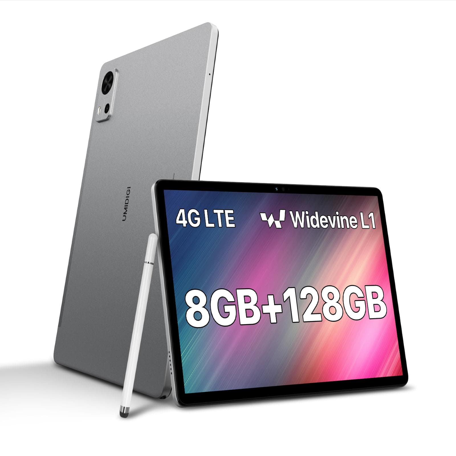 UMIDIGI G5 Tab 10.1 Inch Android Tablet with SIM Card Slot & Pen – 8GB RAM+128GB ROM/1TB Expandable, 6000mAh Battery, 13MP+8MP Dual Cameras, 4G LTE, WiFi 5G/2.4G, GPS, Widevine L1