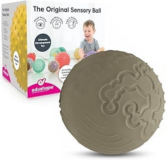 Texture-iffic Sensory Ball for Baby - 7" Baby Ball that Helps Enhance Gross Motor Skills for Kids - Toddler Ball with 8 Sections of Different Tactile Patterns