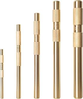 5-Piece Brass Punch Set, Removing Repair Tool, 1/4", 3/8", 1/2", 5/8", 3/4" Brass Pin Drive Punch Set, Replace 67003-MAI 045256670034