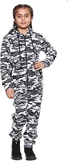 GW CLASSY OUTFIT Boys Kids Tracksuits Tracksuit Set Hoodies Plain Army Commando Print Tracksuit Hoodie with Jogger Sweatpants Sports Activewear Set Girls